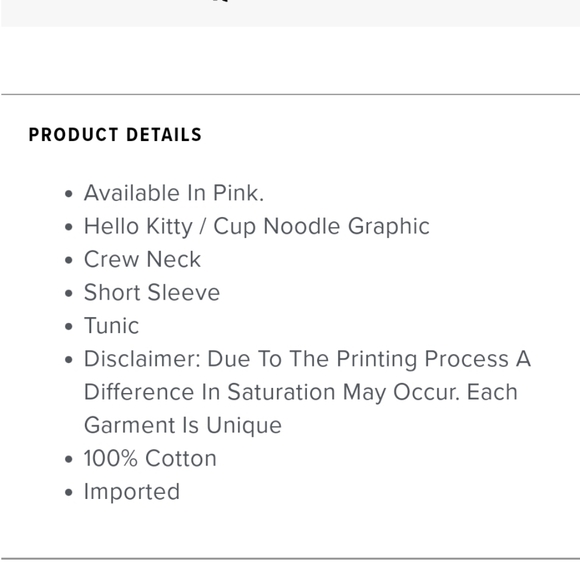 Hello Kitty X Nissin Cup Noodles Shirt - Picture 3 of 3